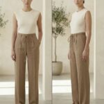 Wide-Leg Linen Trousers
